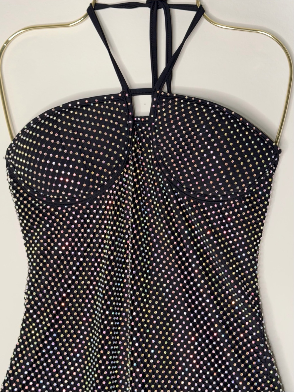 Heiress Beverly H - BLACK
CRYSTAL EMBELLISHED
HALTER MINI DRESS - New with tag L - Picture 10 of 12